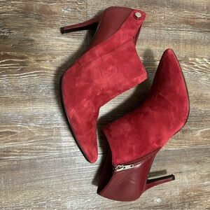 Elegant Red Women's Ankle Boots